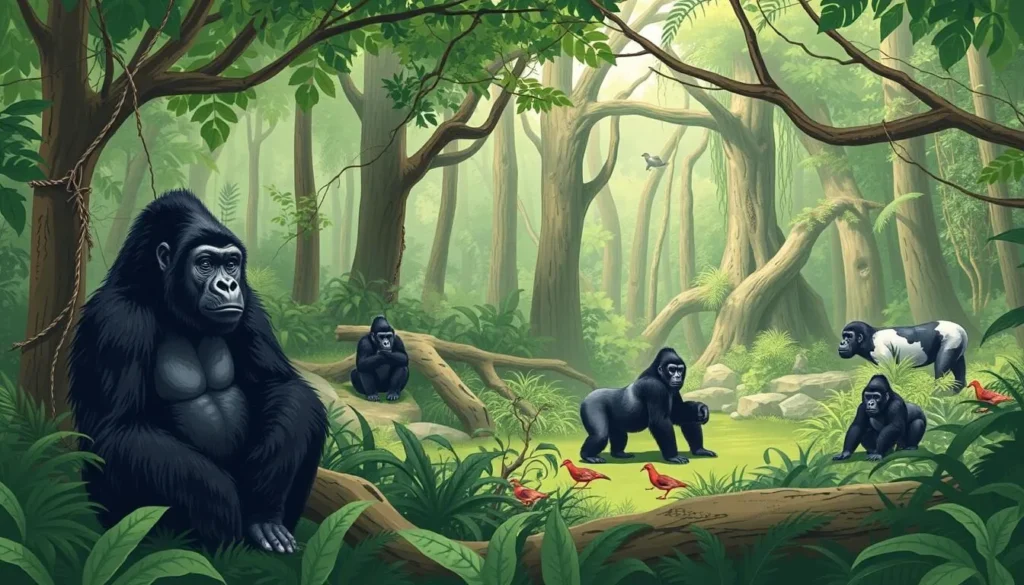Image of the Bronx Zoo's Congo Gorilla Forest exhibit Image of the Bronx Zoo's Congo Gorilla Forest exhibit