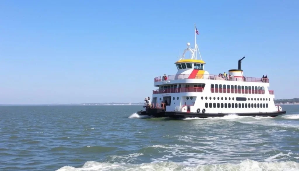 Image of the Cape May-Lewes Ferry crossing the Delaware Bay