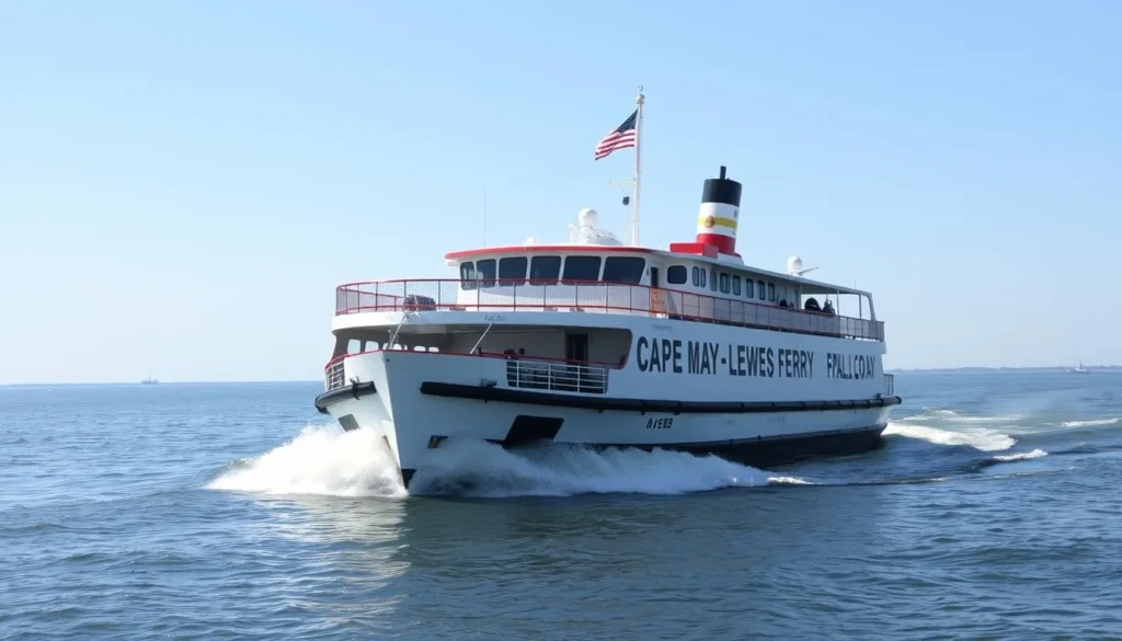 Image of the Cape May-Lewes Ferry sailing across Delaware Bay