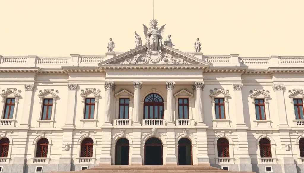 Image of the Casa Nacional de la Moneda's grand facade