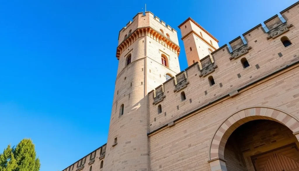 Image of the Castillet in Perpignan, France, showcasing its medieval architecture