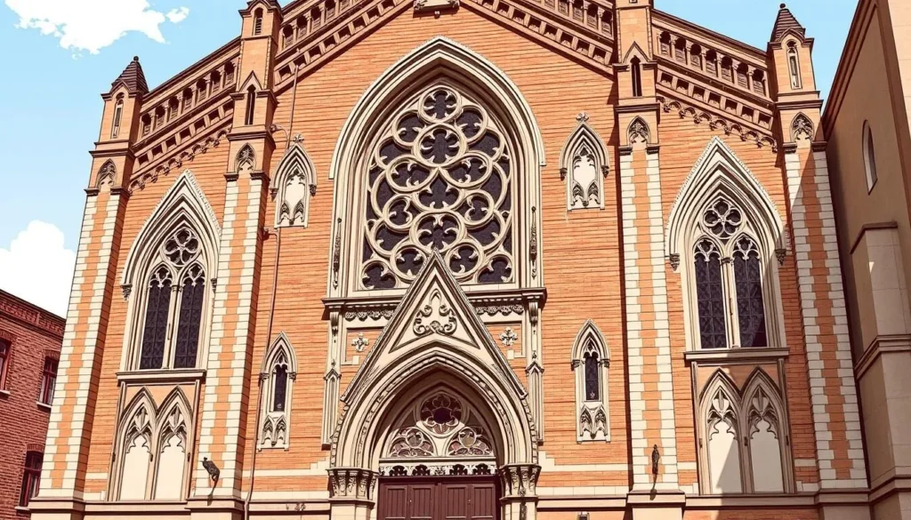 Image of the Chocolate Church Arts Center's historic Gothic Revival architecture