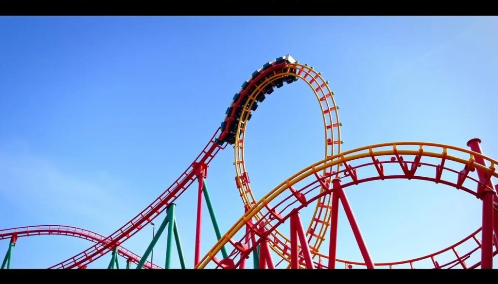 Image of the Desert Storm roller coaster at Castles N' Coasters