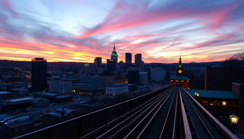 Image of the Duquesne Incline and the Pittsburgh skyline
