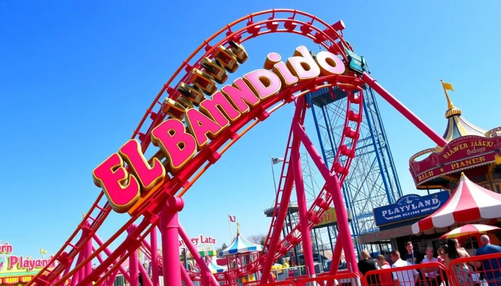 Image of the El Bandido roller coaster at Western Playland Amusement Park