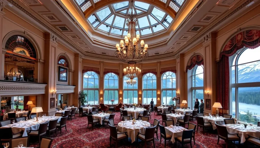 Image of the Fairmont Banff Springs Hotel's grand dining room