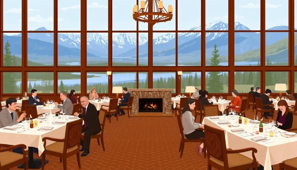 Image of the Fairmont Jasper Park Lodge dining area
