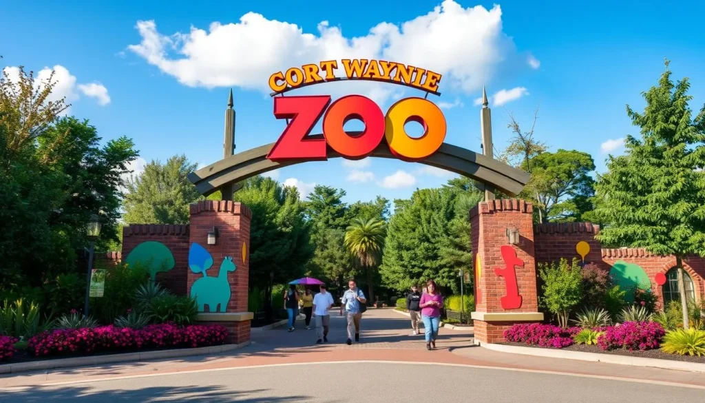 Image of the Fort Wayne Children's Zoo main entrance