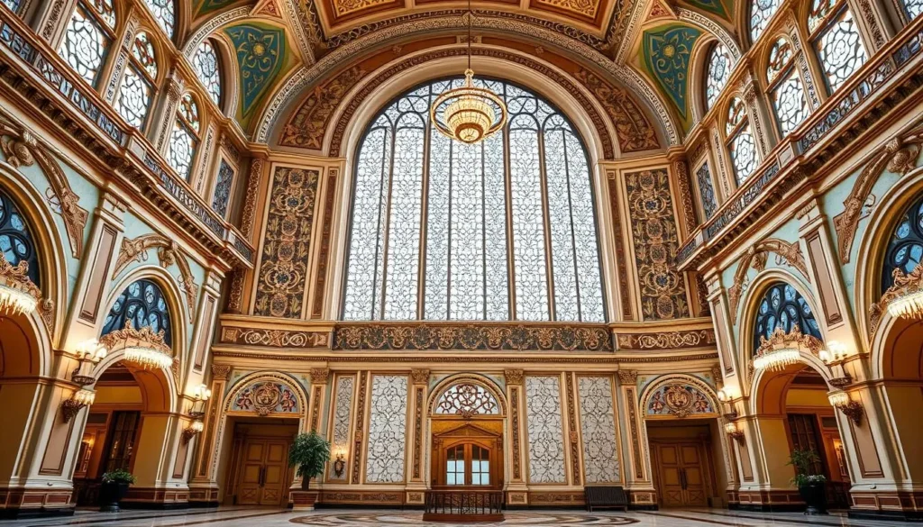 Image of the Guardian Building's ornate lobby