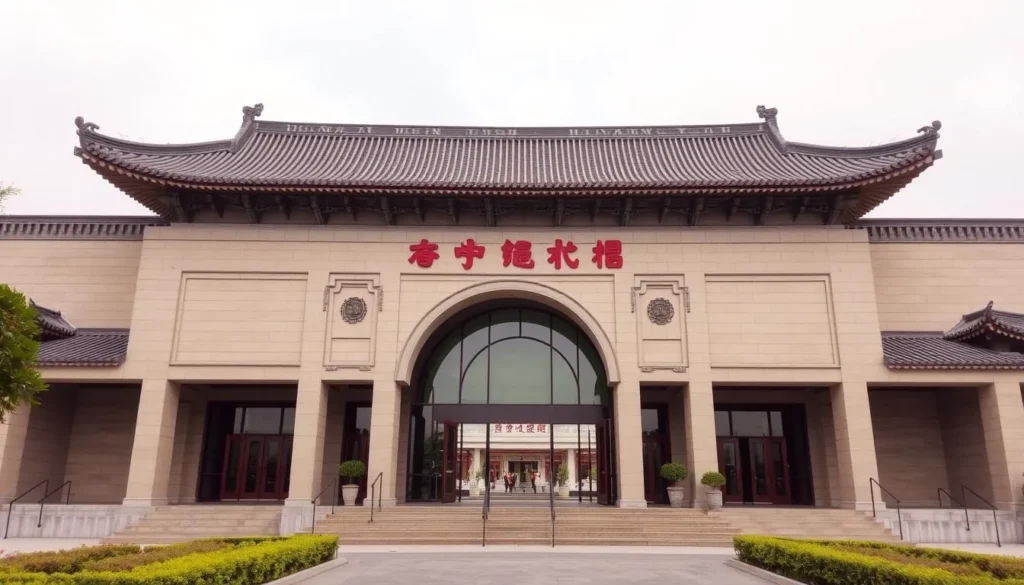 Image of the Hubei Provincial Museum's grand entrance