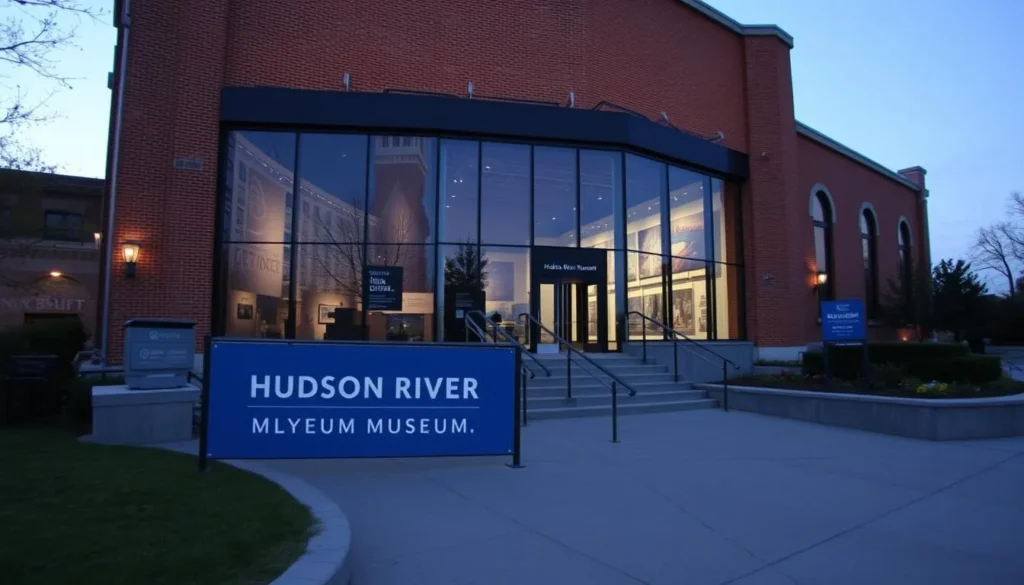Image of the Hudson River Museum's exterior or a notable exhibition