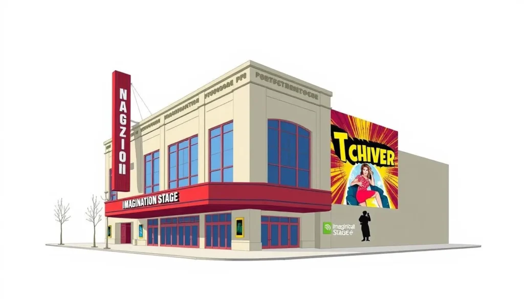 Image of the Imagination Stage theater building or a poster of one of its shows