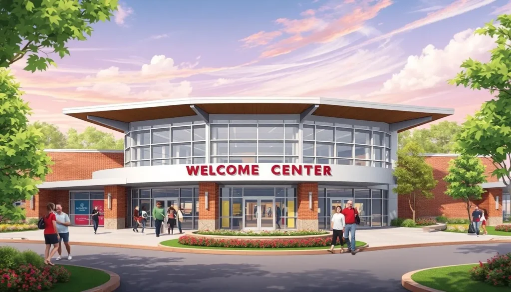 Image of the Indiana Welcome Center in Hammond, Indiana