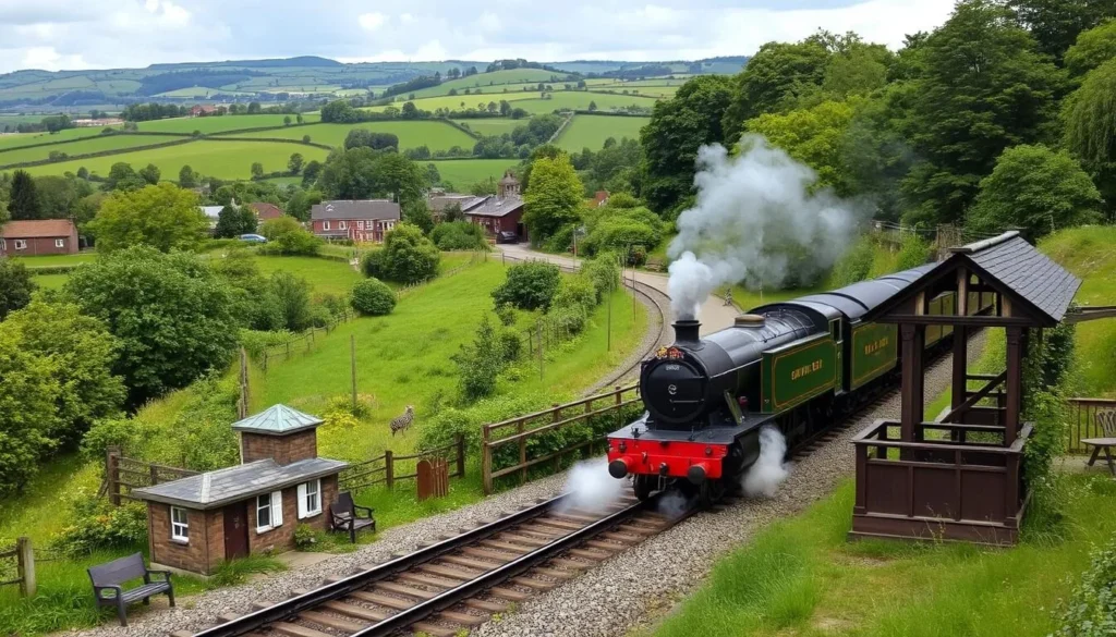 Image of the Isle of Wight Steam Railway in action