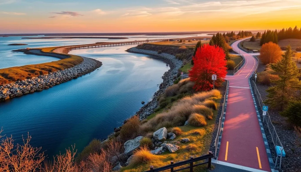 Image of the Junction and Breakwater Trail, showcasing its scenic views