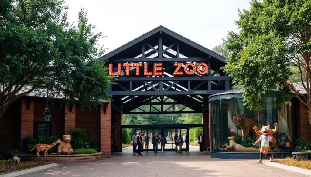 Image of the Little Rock Zoo's main entrance or a popular animal exhibit