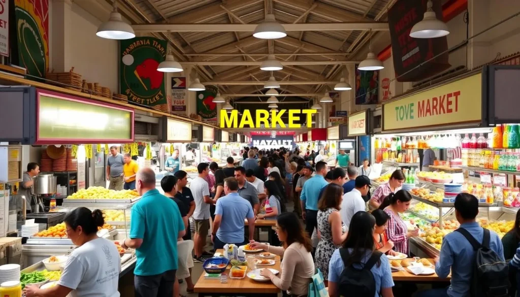 Image of the Logan Street Market food hall