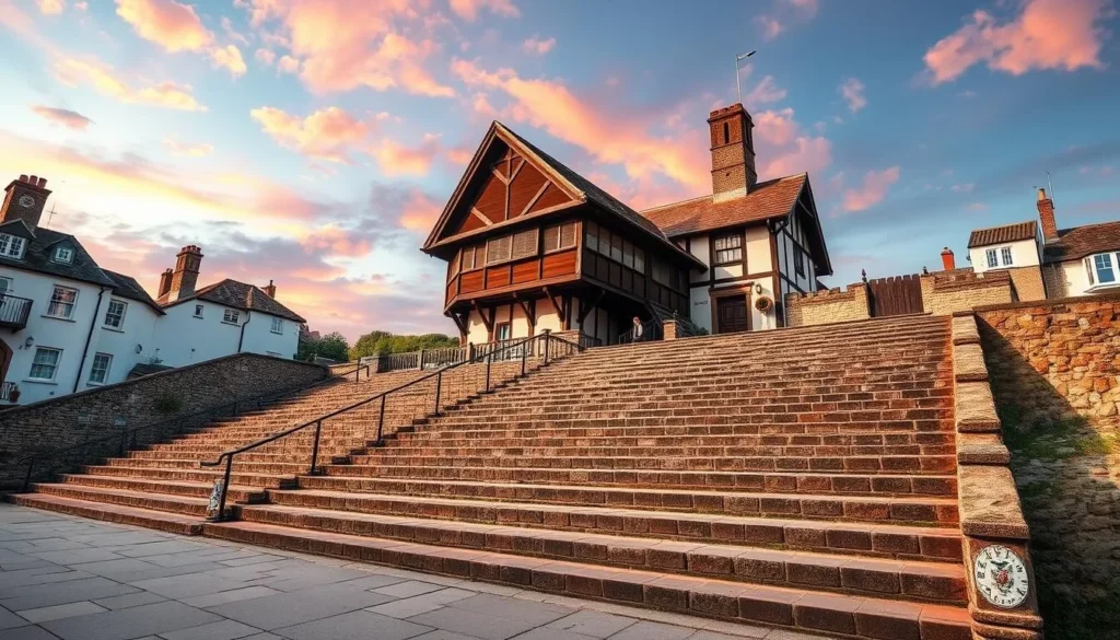 Image of the Mayflower Steps in Plymouth, England
