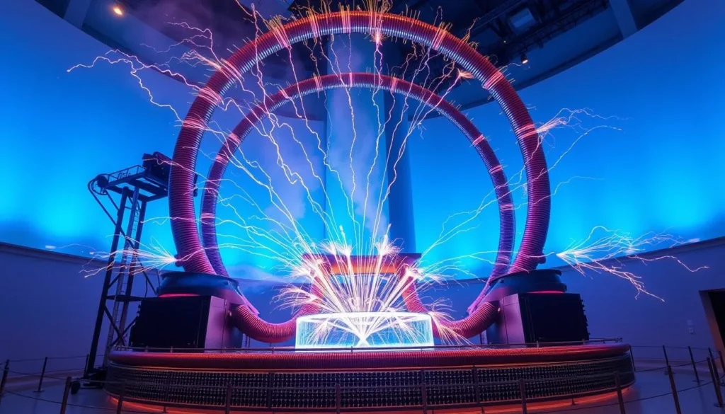 Image of the Museum of Discovery's giant musical Tesla coil