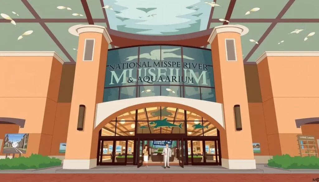 Image of the National Mississippi River Museum & Aquarium's main entrance or a notable exhibit