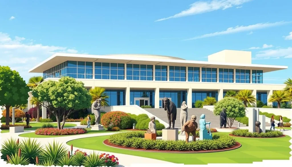 Image of the Newport Beach Civic Center and Sculpture Garden