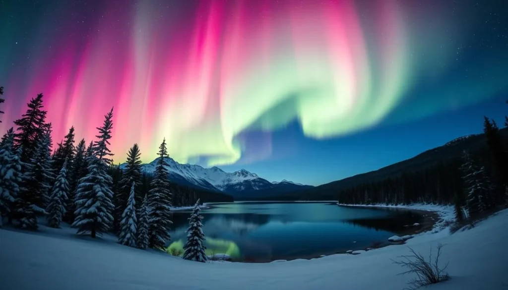 Image of the Northern Lights in the Canadian sky