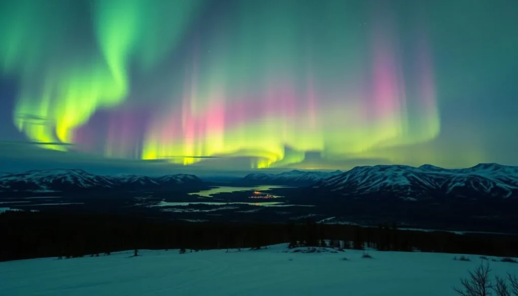 Image of the Northern Lights over Abisko National Park