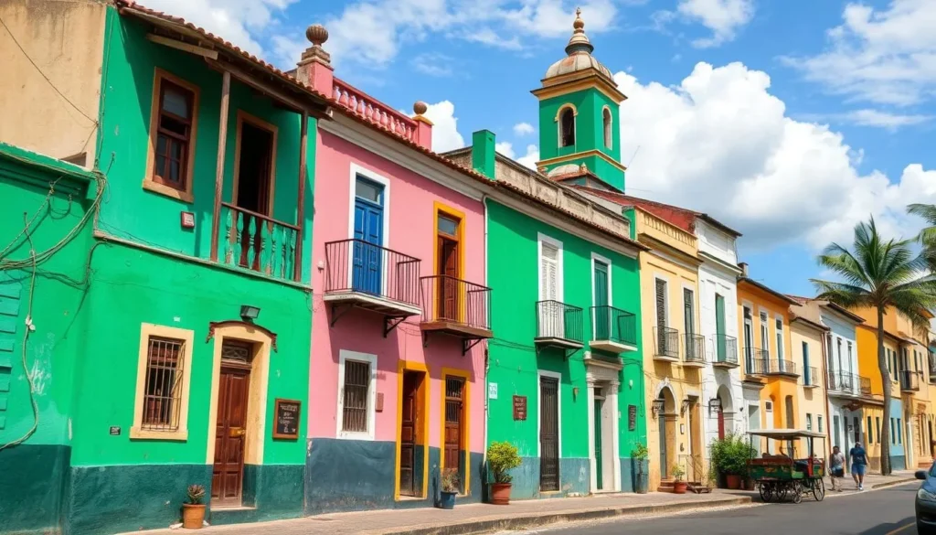 Image of the Old Town (Cidade Velha) in Bissau, Guinea-Bissau, with its historic buildings