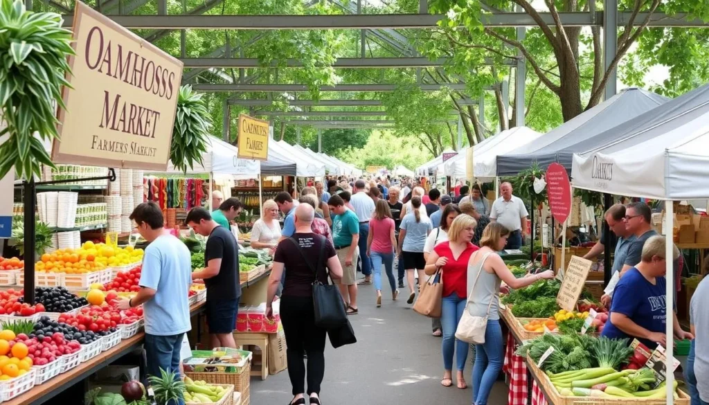 Image of the Oshkosh Farmers Market with fresh produce and local goods