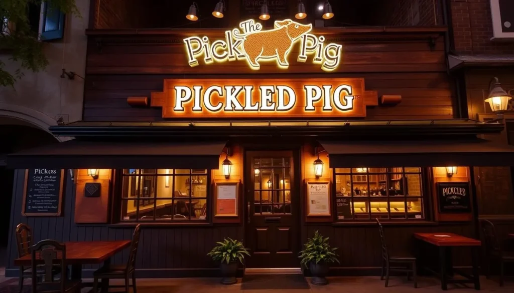 Image of the Pickled Pig restaurant exterior or interior
