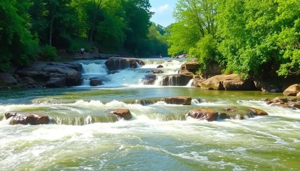Image of the Potomac River cascading over rocks at Great Falls Park