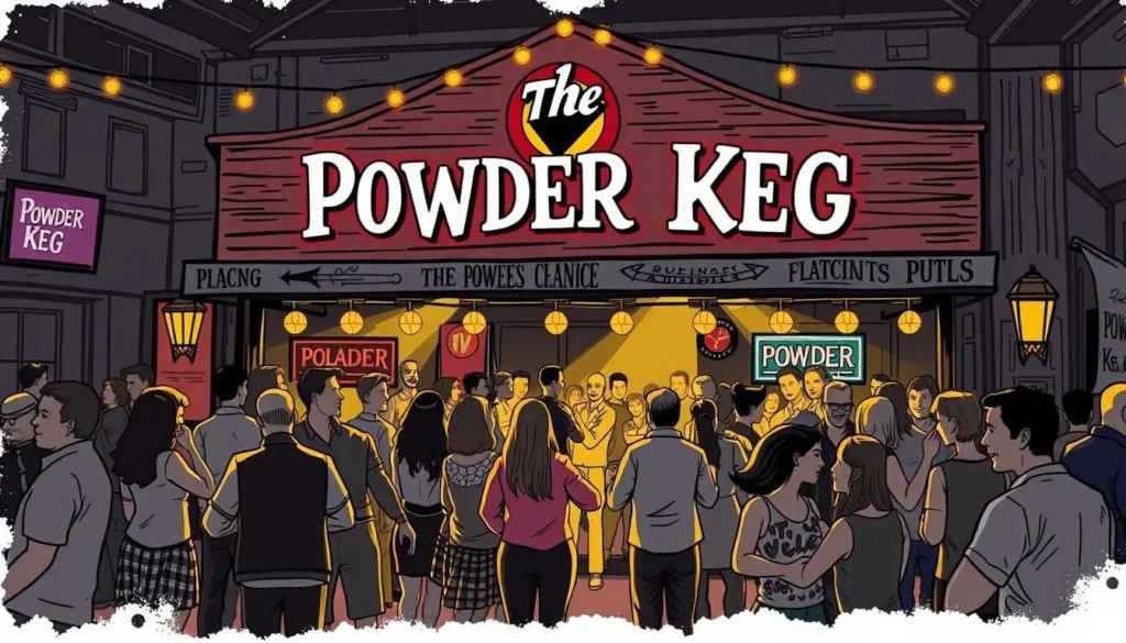 Image of the Powder Keg with patrons enjoying live music
