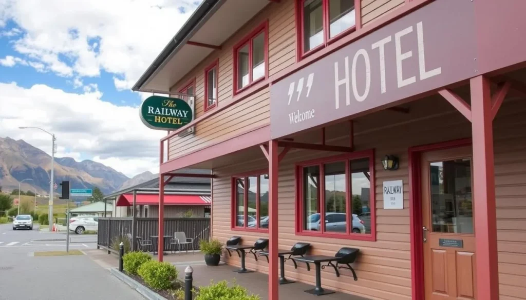 Image of the Railway Hotel, a budget-friendly accommodation in Queenstown