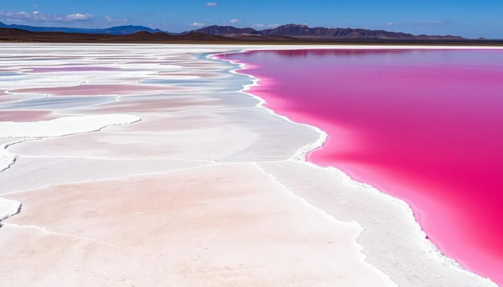 Image of the Salt Beach and Pink Lake
