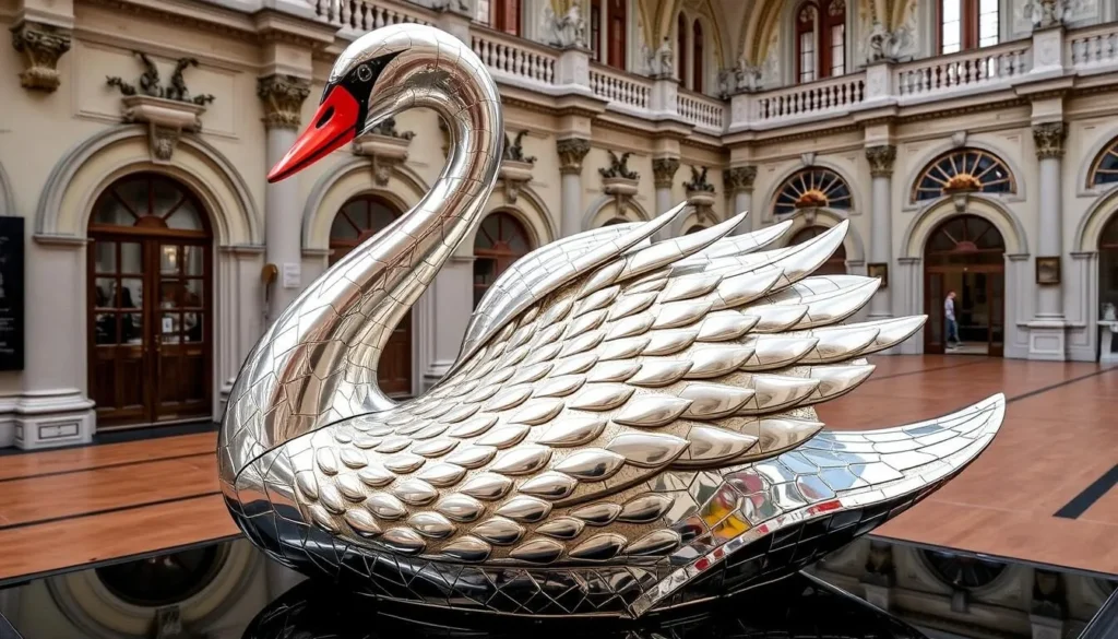 Image of the Silver Swan automaton at the Bowes Museum