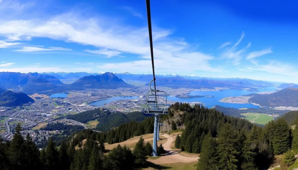 Image of the Skyline Gondola ride with panoramic views of Queenstown