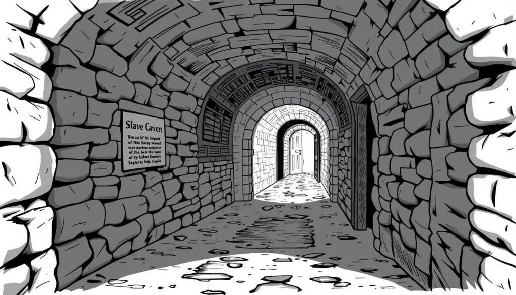 Image of the Slave Haven Underground Railroad Museum's hidden passageway