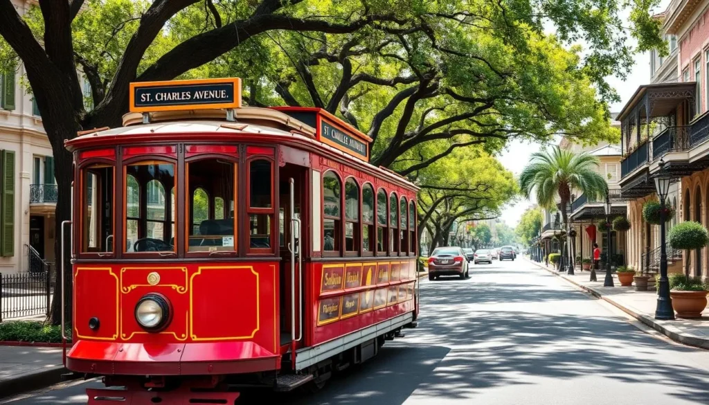 Image of the St. Charles Avenue streetcar