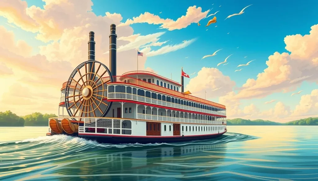 Image of the Steamboat Natchez on the Mississippi River