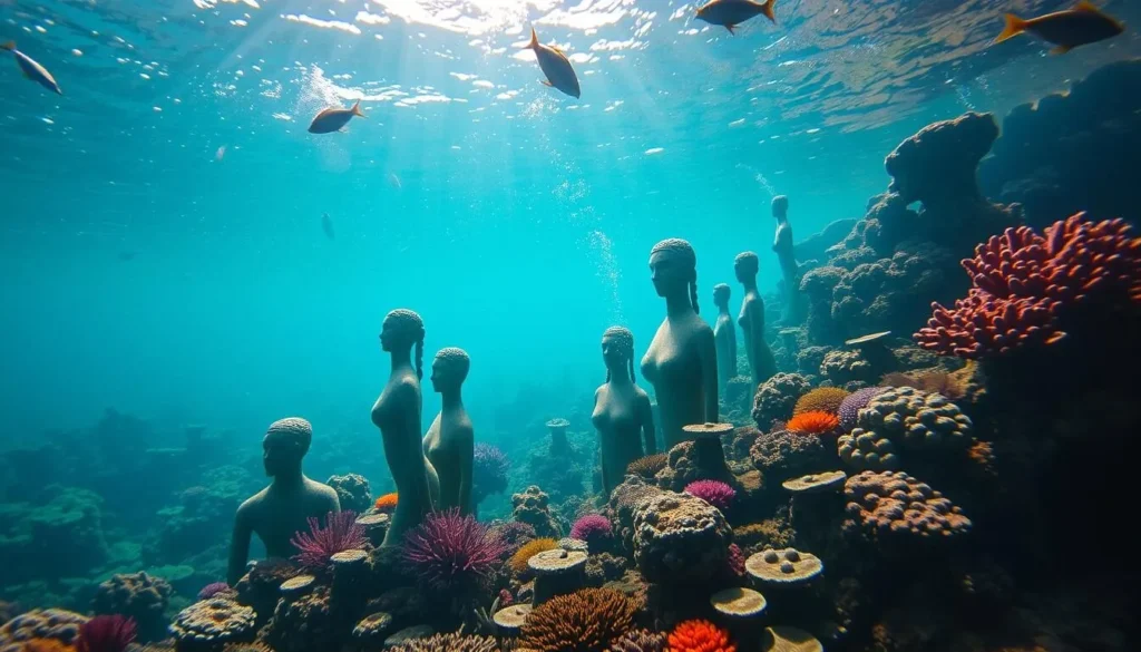 Image of the Underwater Sculpture Park in Grenada