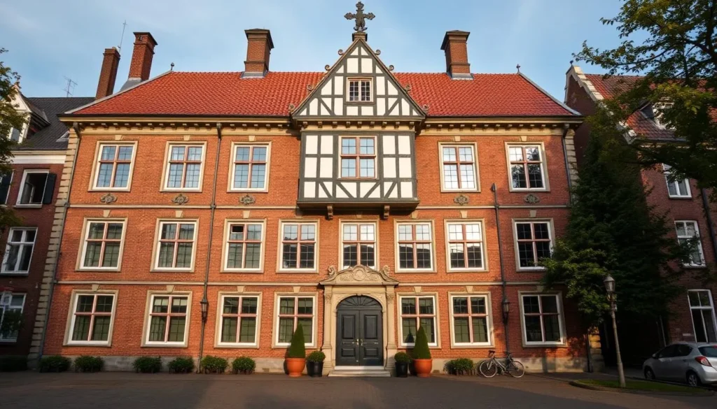 Image of the Zwaanendael Museum's façade, replicating the town hall in Hoorn, Netherlands