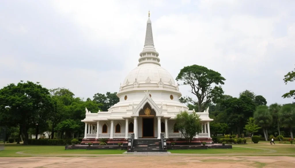 Image of the memorial stupa at Choeung Ek Killing Fields