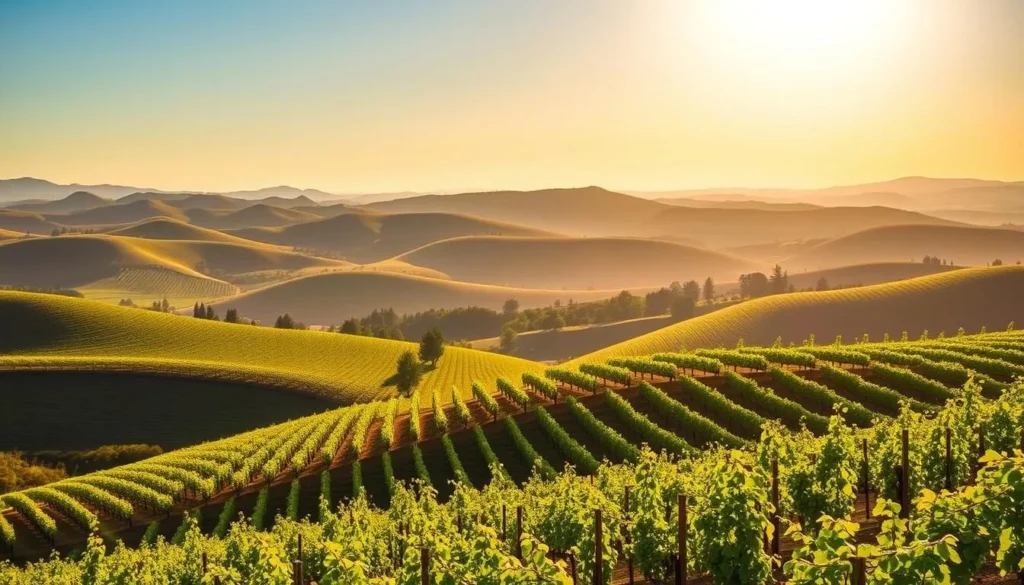 Image of the rolling hills and vineyards in the Santa Ynez Valley
