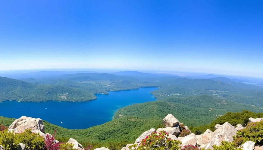 Image of the summit of Buck Mountain with views of Lake George