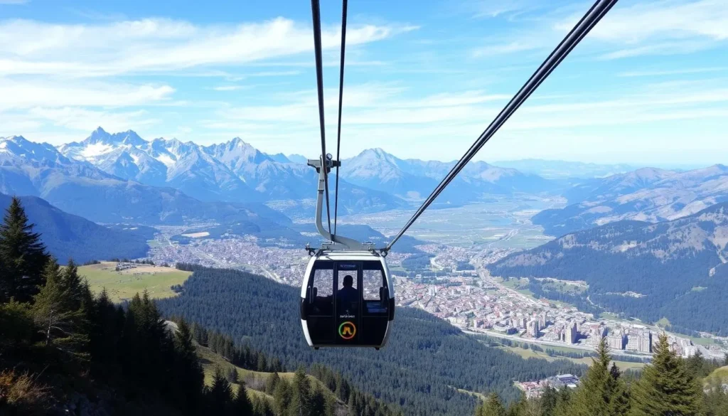 Imagine a cable car ride with breathtaking views of Grenoble and the Alps.
