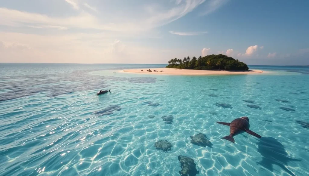 Imagine a serene island with pristine beaches and unique wildlife surrounded by crystal-clear waters.