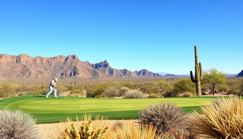 Imagine golfing amidst the breathtaking Sonoran Desert landscape.