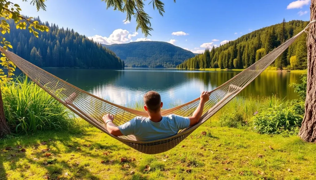 Imagine relaxing in a hammock by the lake, surrounded by nature's beauty.