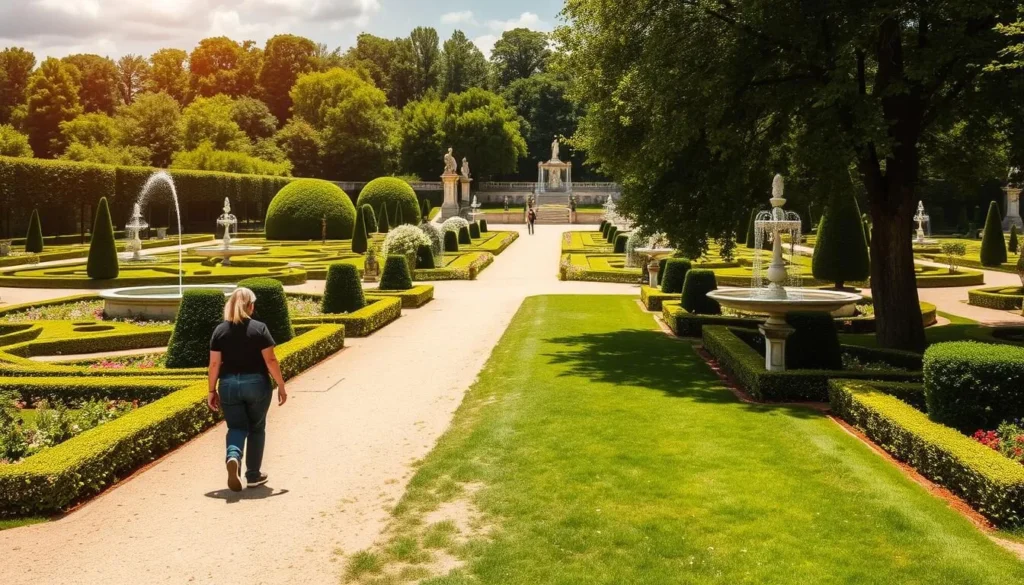 Imagine strolling through the Gardens of Versailles on a sunny day