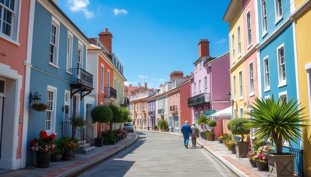 Imagine strolling through the charming streets of Dunmore Town, surrounded by pastel-colored houses and colonial architecture.
